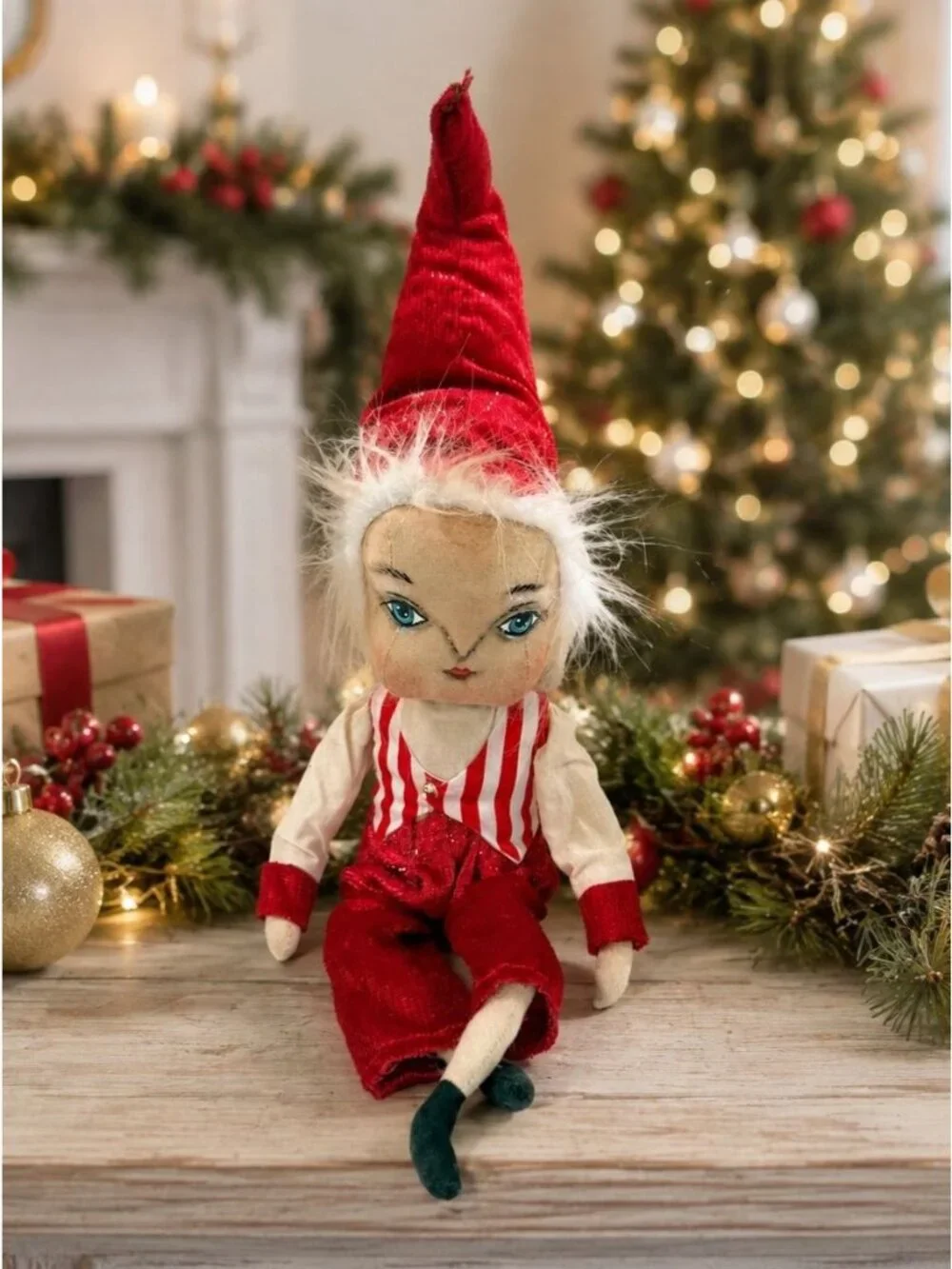 Joe Spencer Gathered Traditions Keith Boy Art Doll Christmas Figurine READ
